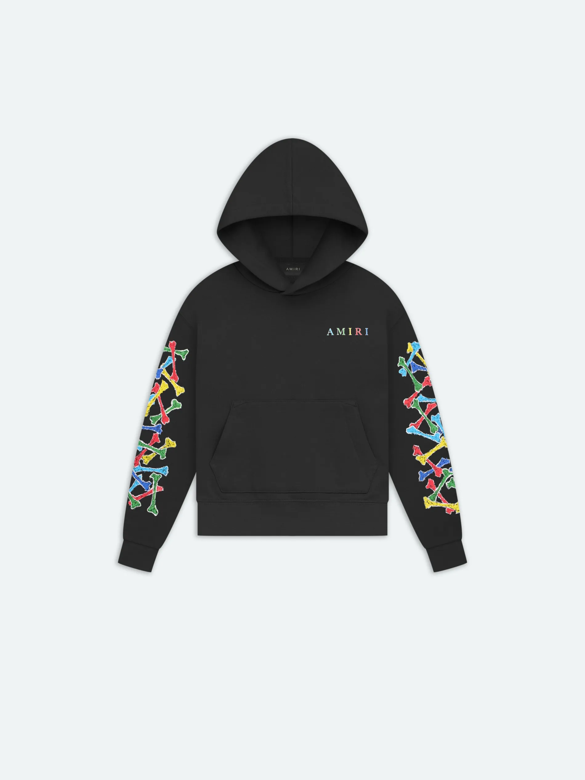 AMIRI Sweatshirts<Kids Bones Scribble Hoodie BLACK