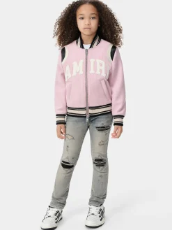 AMIRI Outerwear<KIDS' COLLEGIATE BOMBER Flamingo Pink