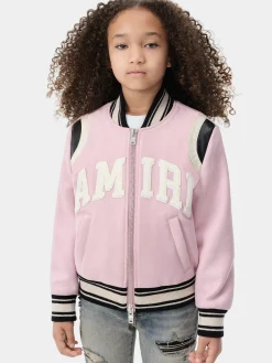 AMIRI Outerwear<KIDS' COLLEGIATE BOMBER Flamingo Pink