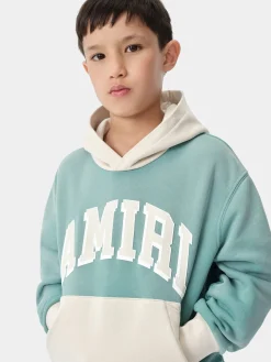 AMIRI Sweatshirts<KIDS' COLLEGIATE HOODIE Sea Blue