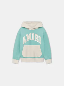 AMIRI Sweatshirts<KIDS' COLLEGIATE HOODIE Sea Blue