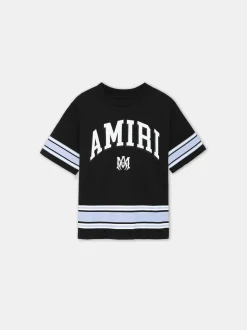 AMIRI Tees<KIDS' STRIPE TEE BLACK