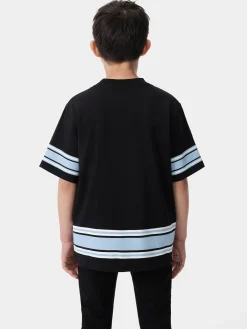 AMIRI Tees<KIDS' STRIPE TEE BLACK