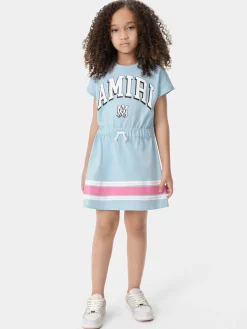 AMIRI Tees<KIDS' STRIPE T-SHIRT DRESS Cerulean