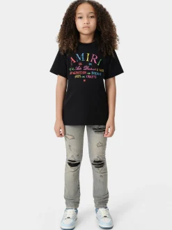 AMIRI Tees<KIDS' ARTS DISTRICT SCRIBBLE TEE BLACK