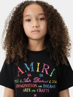 AMIRI Tees<KIDS' ARTS DISTRICT SCRIBBLE TEE BLACK