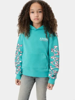 AMIRI Sweatshirts<KIDS' BANDANA BONES STACKED HOODIE Sea Blue