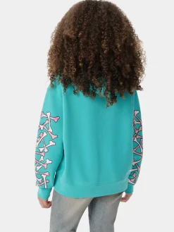 AMIRI Sweatshirts<KIDS' BANDANA BONES STACKED HOODIE Sea Blue