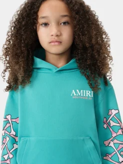 AMIRI Sweatshirts<KIDS' BANDANA BONES STACKED HOODIE Sea Blue