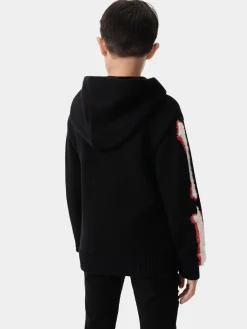 AMIRI Knitwear|Sweatshirts<KIDS' BONES HOODIE BLACK