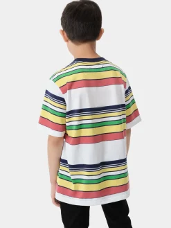 AMIRI Tees<KIDS' MA BAJA STRIPE TEE BLUE MULTI