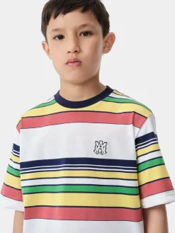 AMIRI Tees<KIDS' MA BAJA STRIPE TEE BLUE MULTI