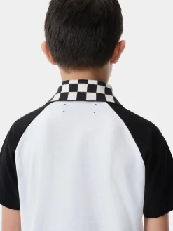AMIRI Shirts<KIDS' MA CHECKERED 22 POLO White Black