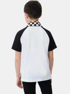 AMIRI Shirts<KIDS' MA CHECKERED 22 POLO White Black