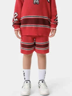 AMIRI Knitwear|Shorts & Sweatpants<KIDS' MA STRIPE SHORT Red