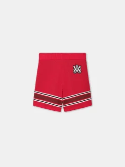 AMIRI Knitwear|Shorts & Sweatpants<KIDS' MA STRIPE SHORT Red