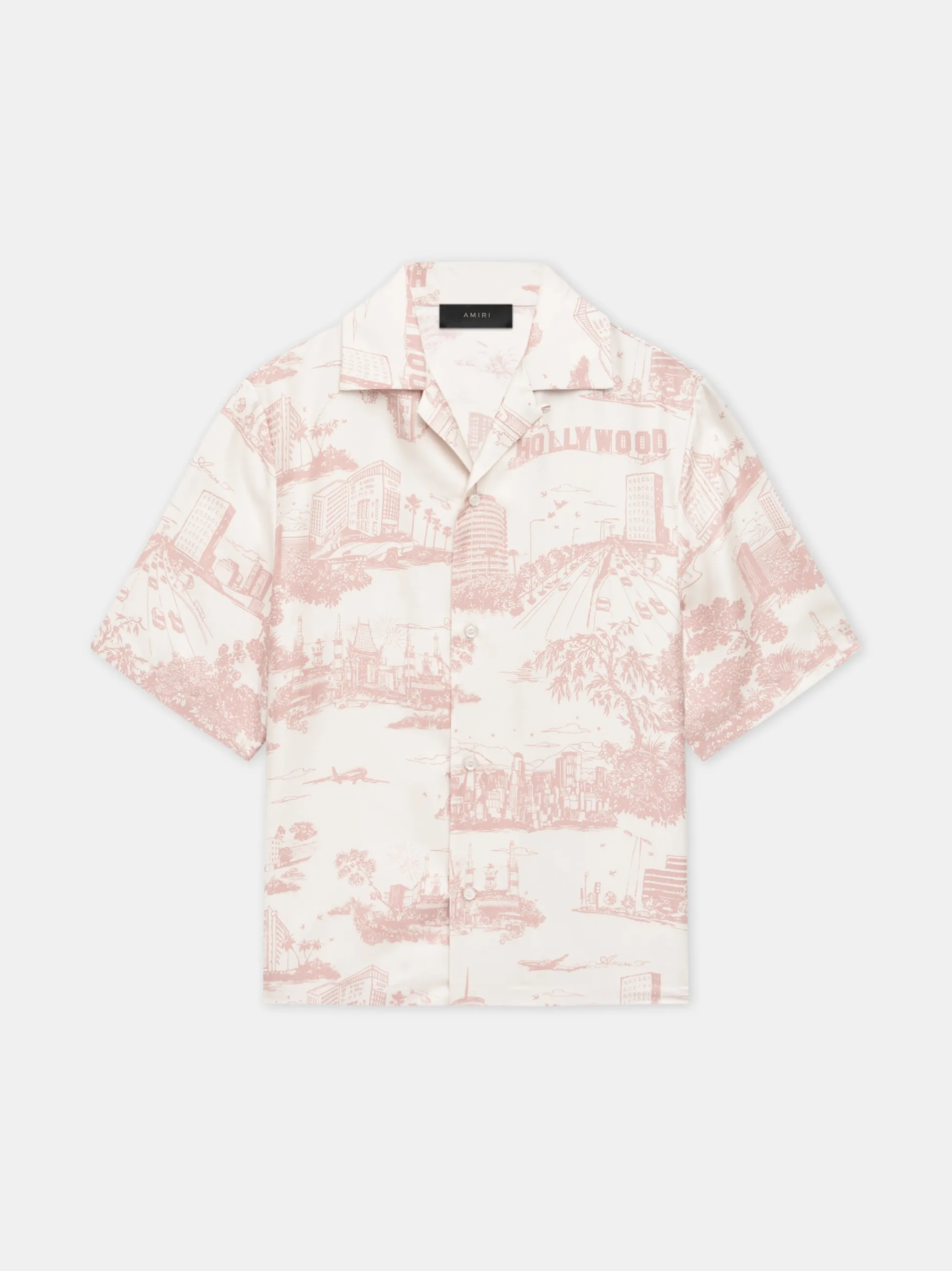 AMIRI Shirts<LA LANDMARK BOWLING SHIRT Alabaster