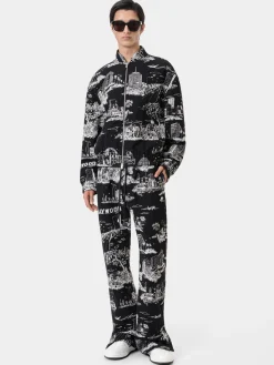 AMIRI Outerwear<LA LANDMARK TAPESTRY BOMBER BLACK