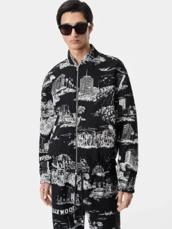 AMIRI Outerwear<LA LANDMARK TAPESTRY BOMBER BLACK