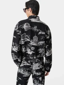AMIRI Outerwear<LA LANDMARK TAPESTRY BOMBER BLACK