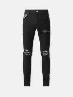 AMIRI Denim<LEOPARD MX1 JEAN BLACK OD