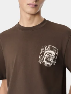 AMIRI Tees<LION OUTLINE TEE DARK BROWN