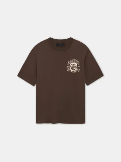 AMIRI Tees<LION OUTLINE TEE DARK BROWN