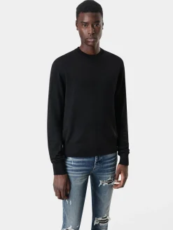 AMIRI Knitwear<LONG SLEEVE CREW- BLACK