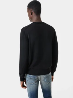AMIRI Knitwear<LONG SLEEVE CREW- BLACK