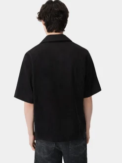 AMIRI Shirts<MA BANDANA LINEN CAMP SHIRT BLACK