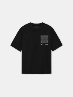 AMIRI Tees<MA BANDANA SILK APPLIQUE TEE BLACK