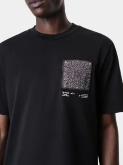 AMIRI Tees<MA BANDANA SILK APPLIQUE TEE BLACK
