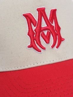 AMIRI Hats|Hats<MA CANVAS HAT Alabaster Red