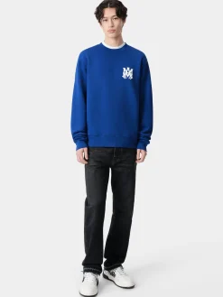 AMIRI Sweatshirts<MA CORE LOGO CREW Blue