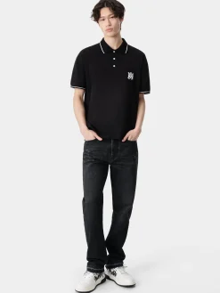 AMIRI Tees<MA CORE LOGO POLO BLACK
