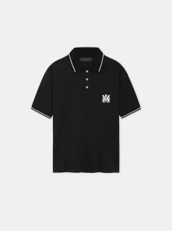 AMIRI Tees<MA CORE LOGO POLO BLACK