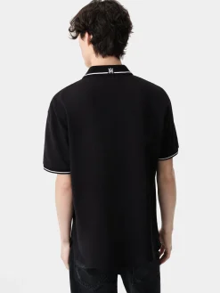 AMIRI Tees<MA CORE LOGO POLO BLACK