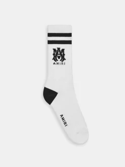 AMIRI Socks|Socks<MA CORE LOGO SOCKS White Black