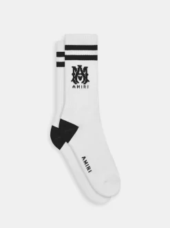 AMIRI Socks|Socks<MA CORE LOGO SOCKS White Black