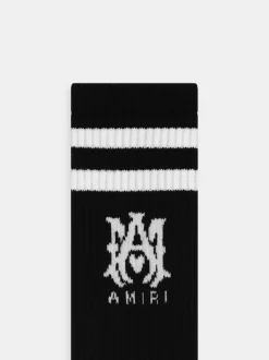 AMIRI Socks|Socks<MA CORE LOGO SOCKS Black White