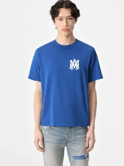 AMIRI Tees<MA CORE LOGO TEE Blue
