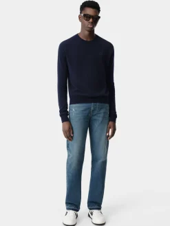 AMIRI Knitwear<MA CREW NAVY