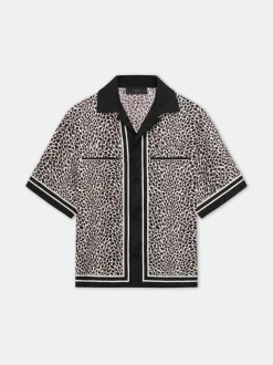 AMIRI Shirts<MA LEOPARD BOWLING SHIRT Black Birch