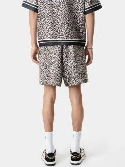 AMIRI Shorts & Sweatpants<MA LEOPARD SHORT Black Birch