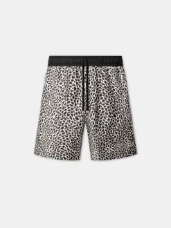 AMIRI Shorts & Sweatpants<MA LEOPARD SHORT Black Birch