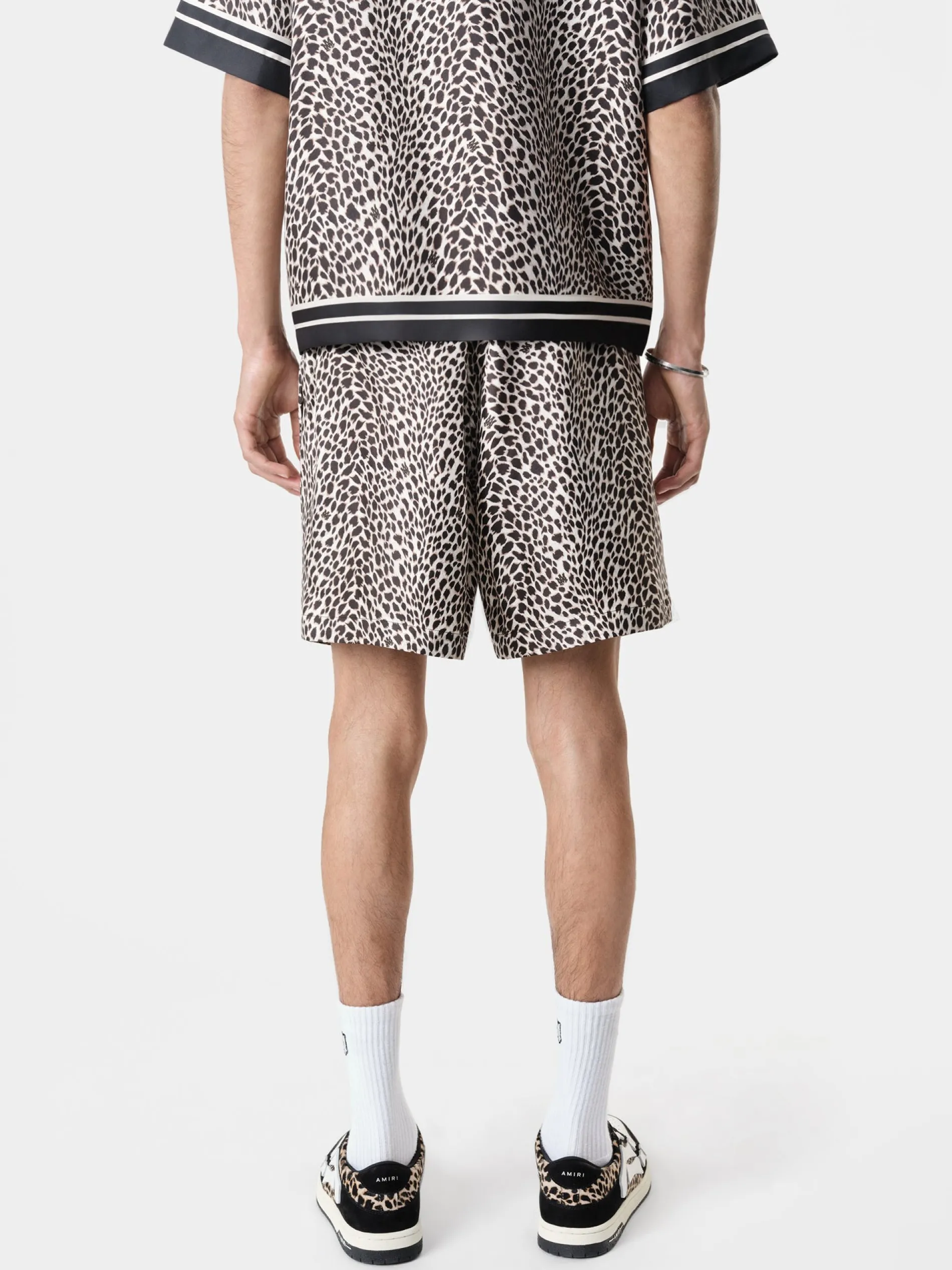 AMIRI Shorts & Sweatpants<MA LEOPARD SHORT Black Birch