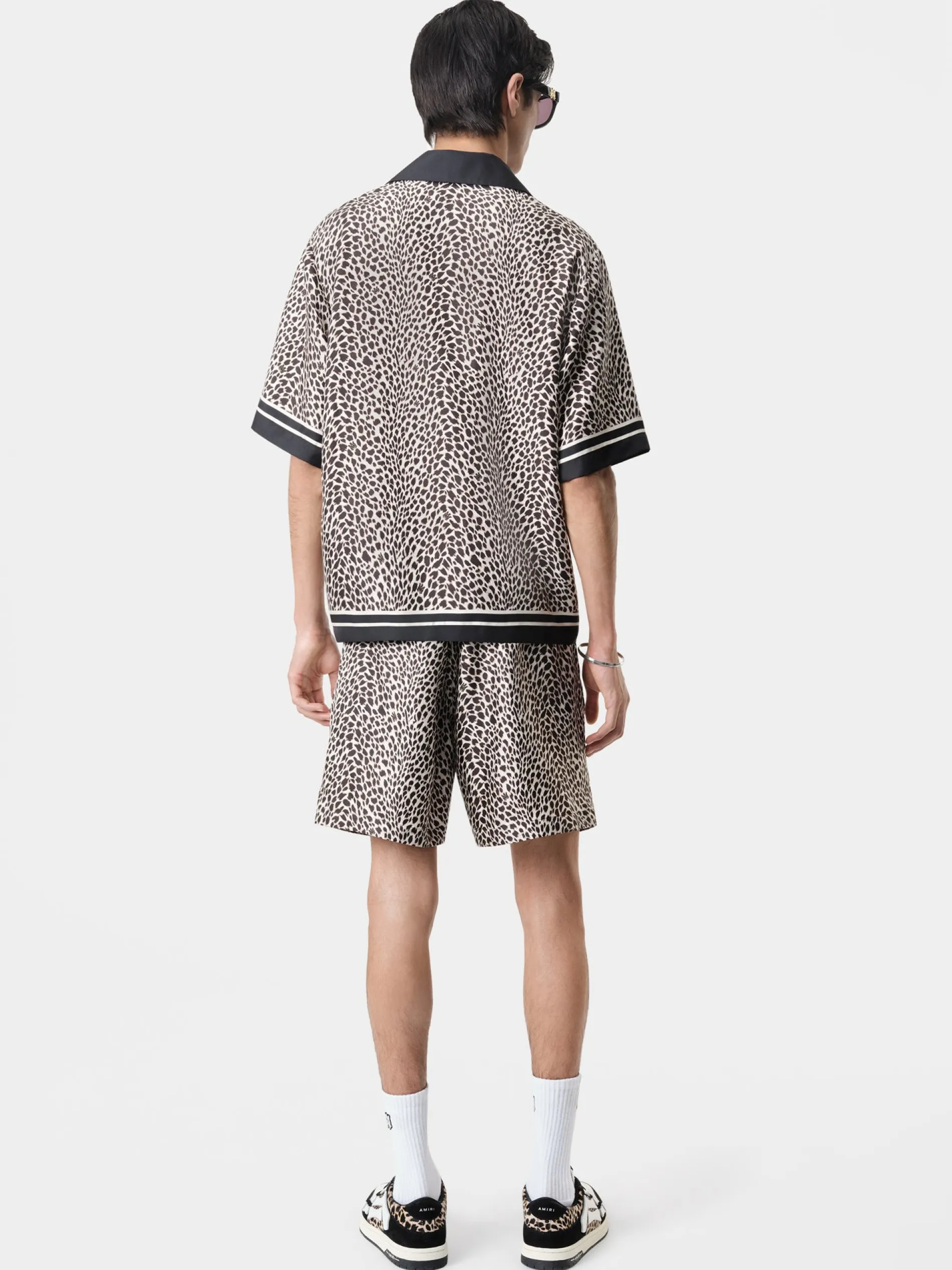 AMIRI Shorts & Sweatpants<MA LEOPARD SHORT Black Birch