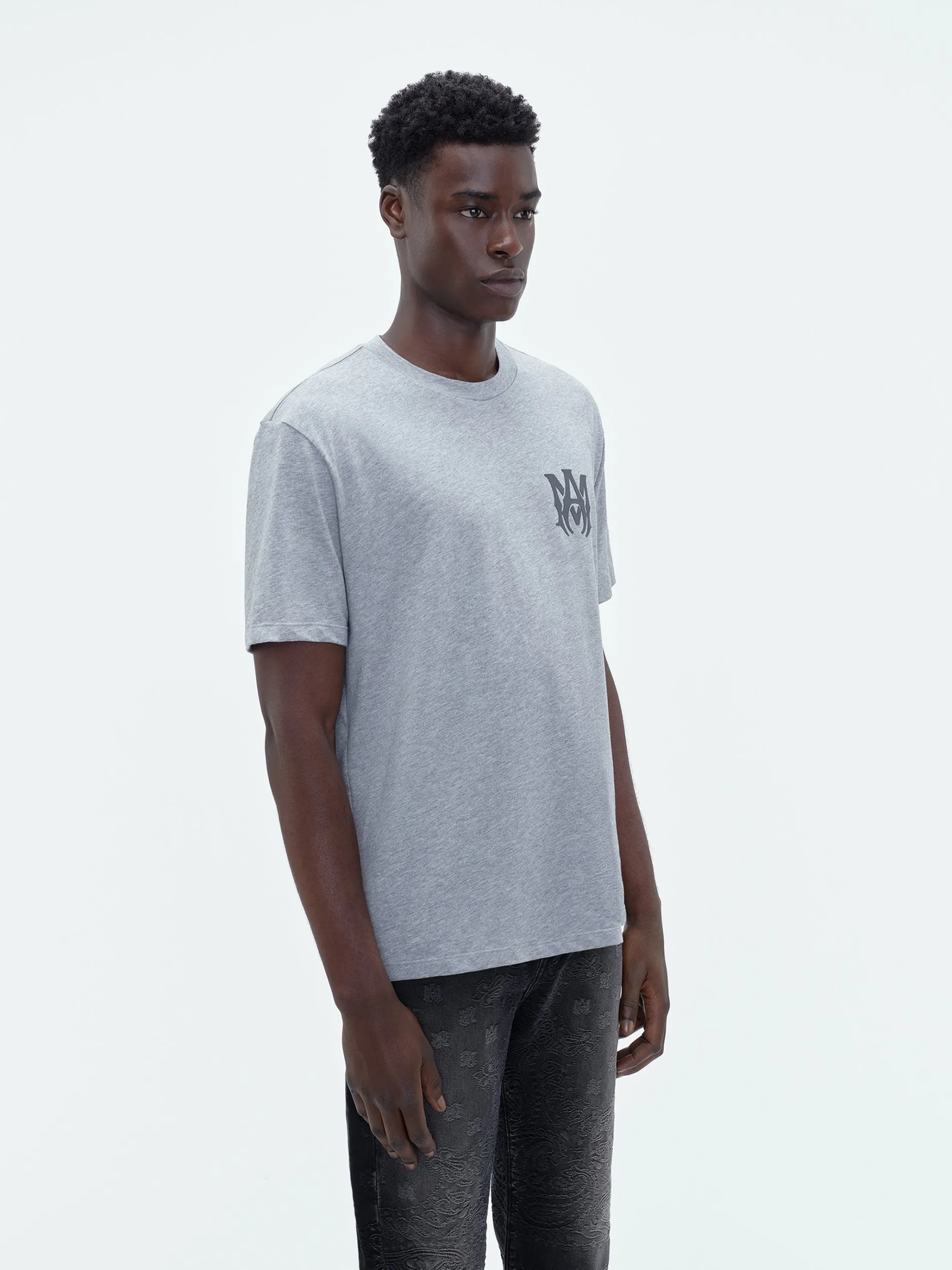 AMIRI Tees<MA LOGO TEE HEATHER GREY