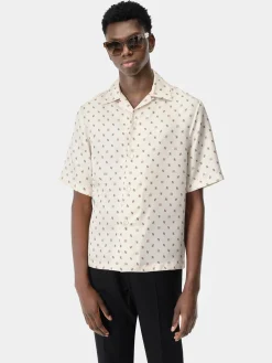 AMIRI Shirts<MA PAISLEY BOWLING SHIRT BIRCH