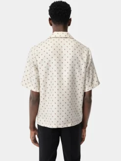AMIRI Shirts<MA PAISLEY BOWLING SHIRT BIRCH